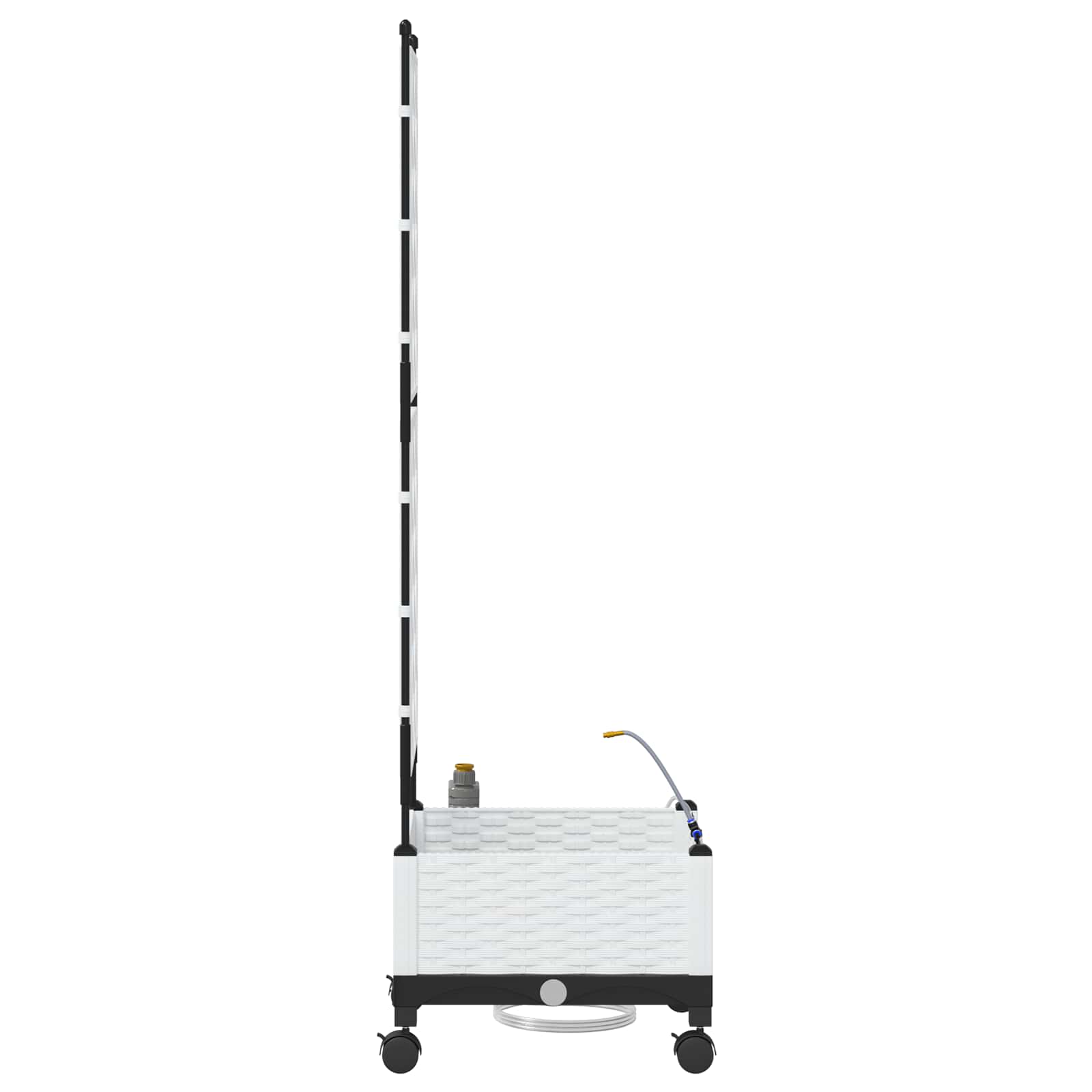 Tuin Pot met Irrigatie en Wielen Wit 40 x 40 x 132 cm PP image 3
