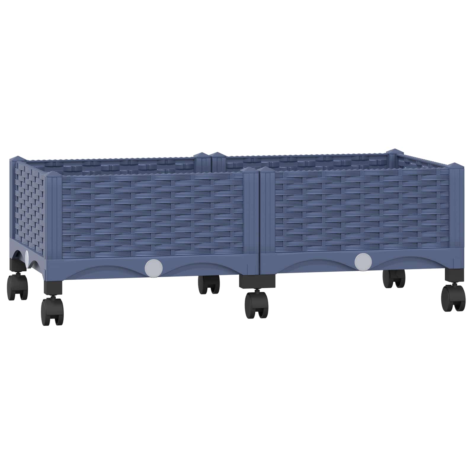 Tuinschaal met wielen Blauw Grijs 80 x 40 x 33 cm PP image 2