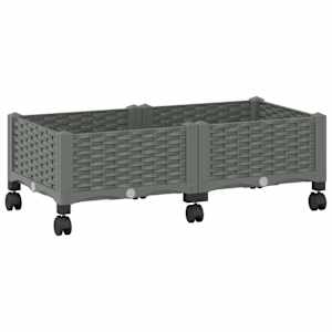 vidaXL Aiakast v&auml;hemalt ratastega Helehall 80 x 40 x 33 cm PP