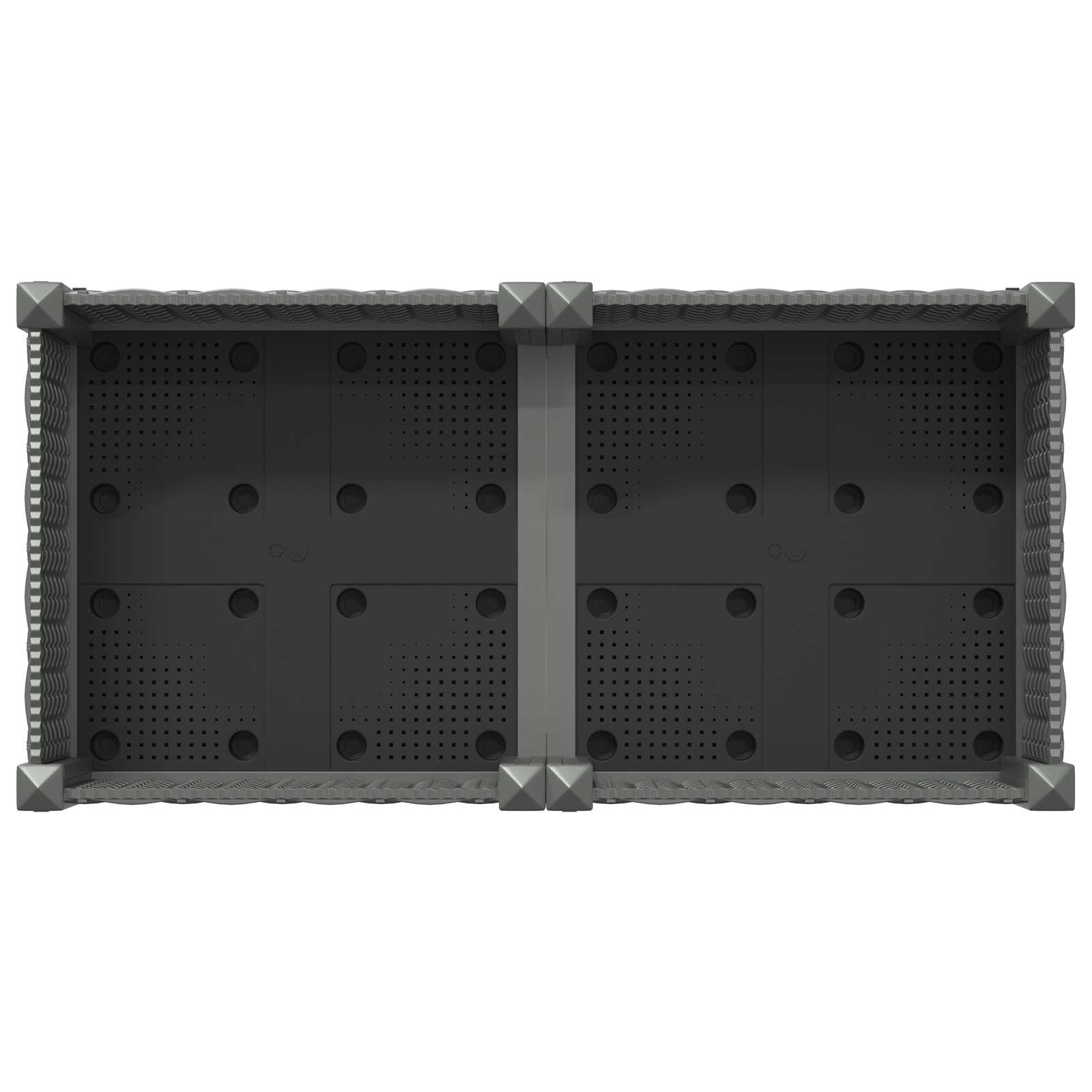 Vrtni cvetlični lonček s kolesi Svetlo siva 80 x 40 x 33 cm PP - slika 5