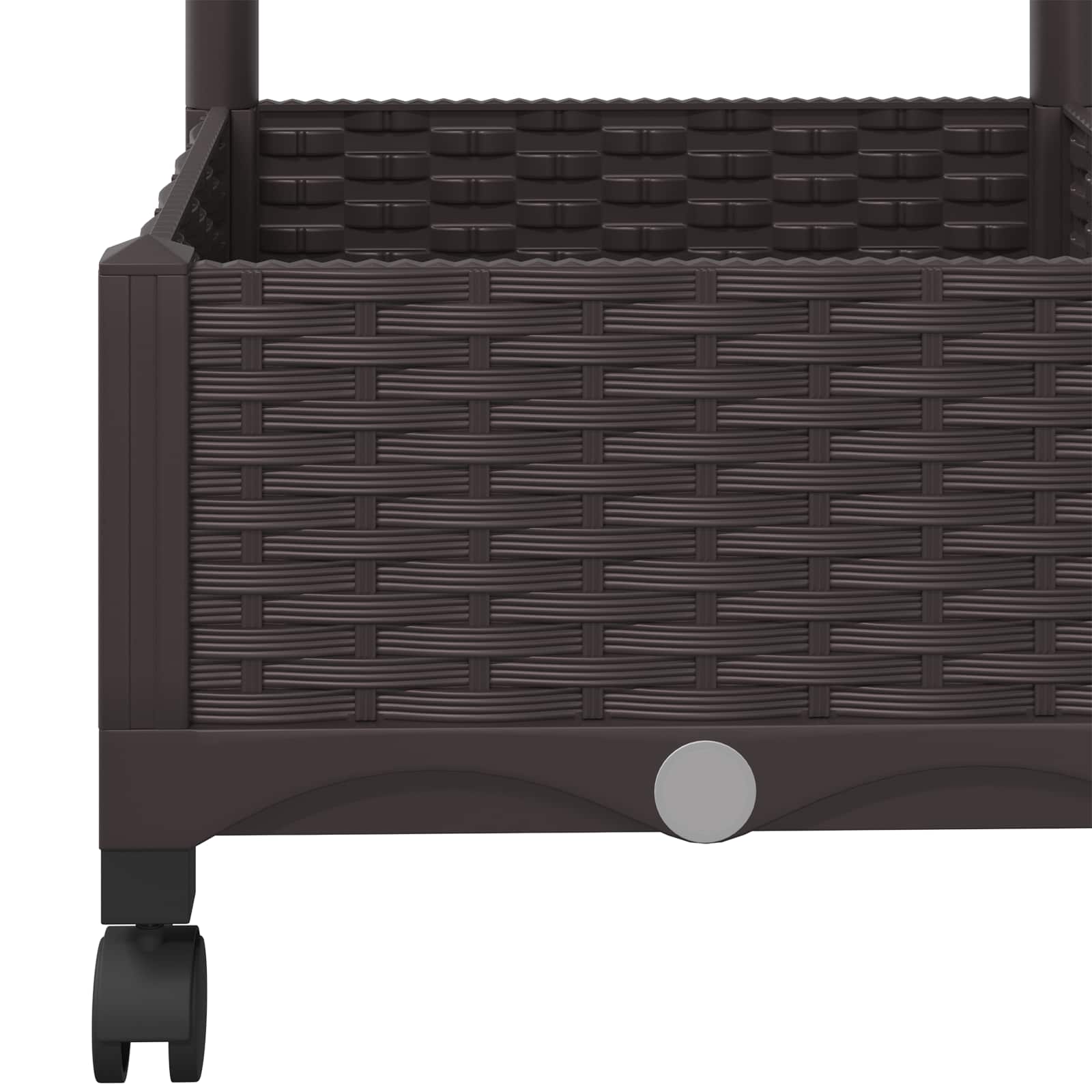 Vrtni sadilnik s srežnikom in kolesi Rjava 80 x 40 x 131,5 cm - slika 6