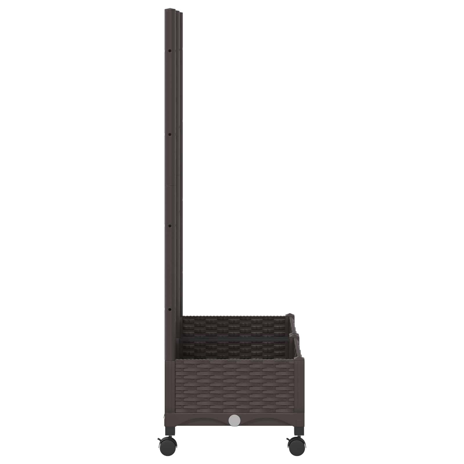 Vrtni sadilnik s srežnikom in kolesi Rjava 80 x 40 x 131,5 cm - slika 4