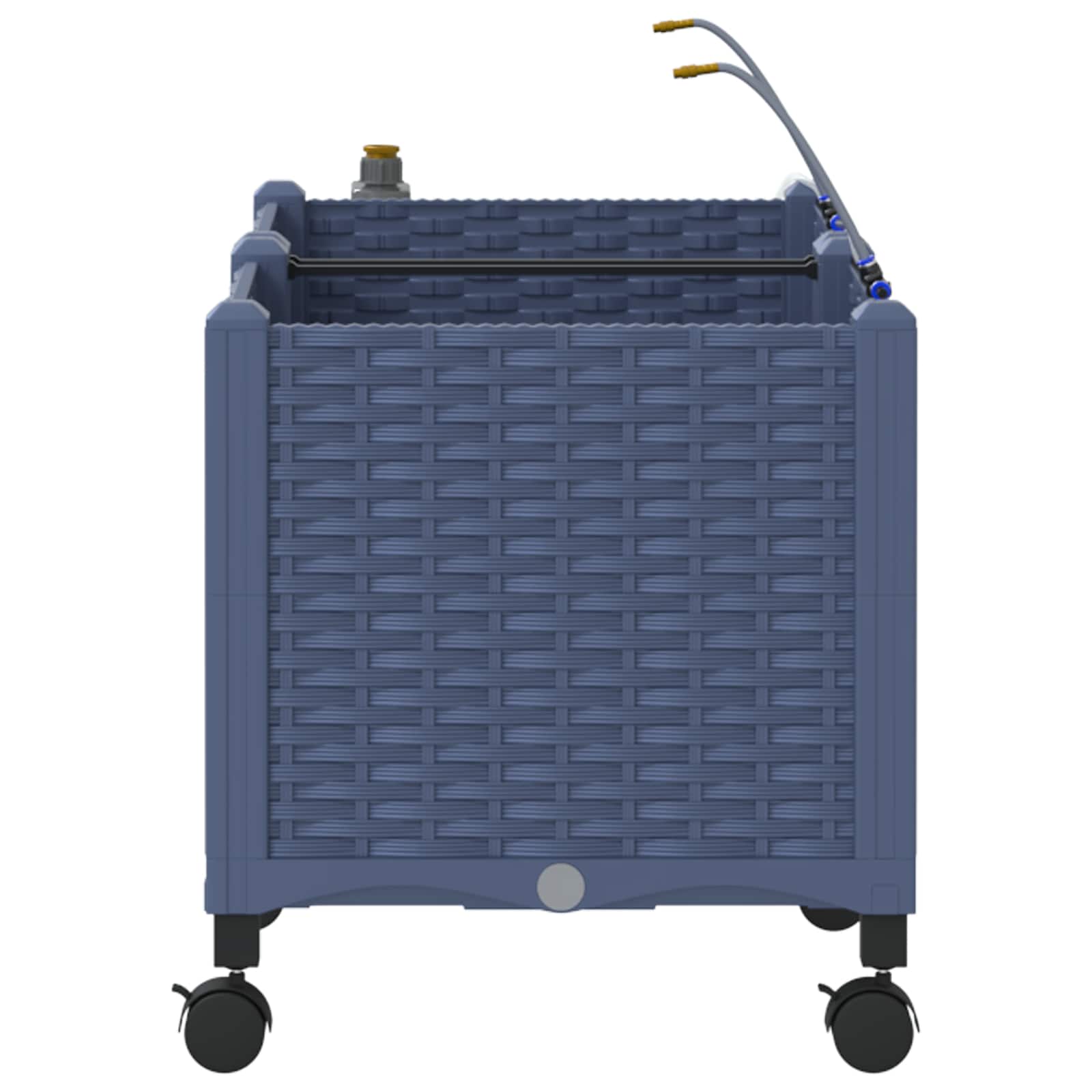 Tuin Pot met Irrigatie en Wielen 2 st Grijs 80 x 40 x 43,5 cm image 3
