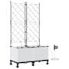 vidaXL Aiakonteiner Kastmise ja Ratastega 2 tk Valge 80 x 40 x 148 cm