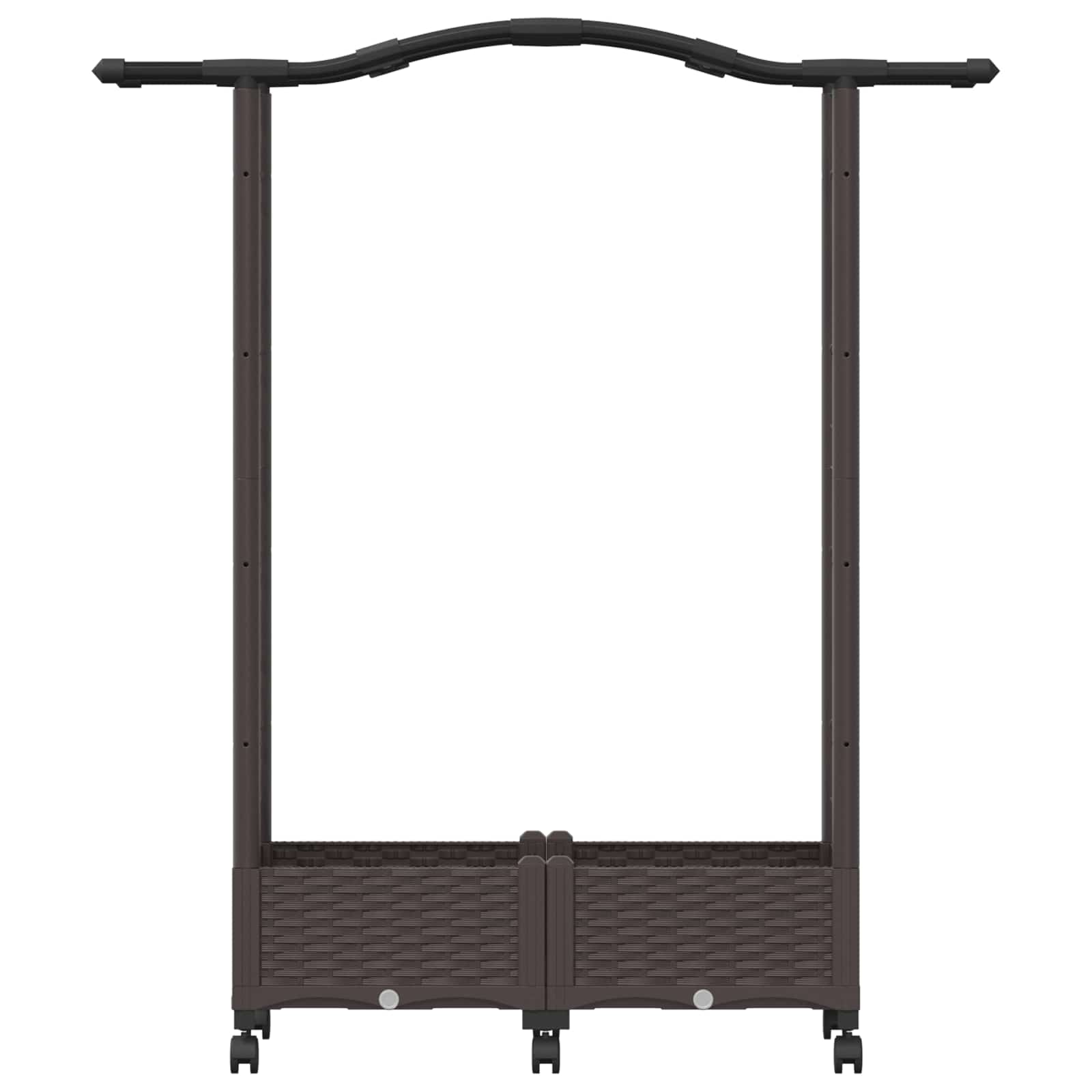 Verhoogd Bed met Trellis en Dak Bruin 124 x 40 x 129 cm PP image 4