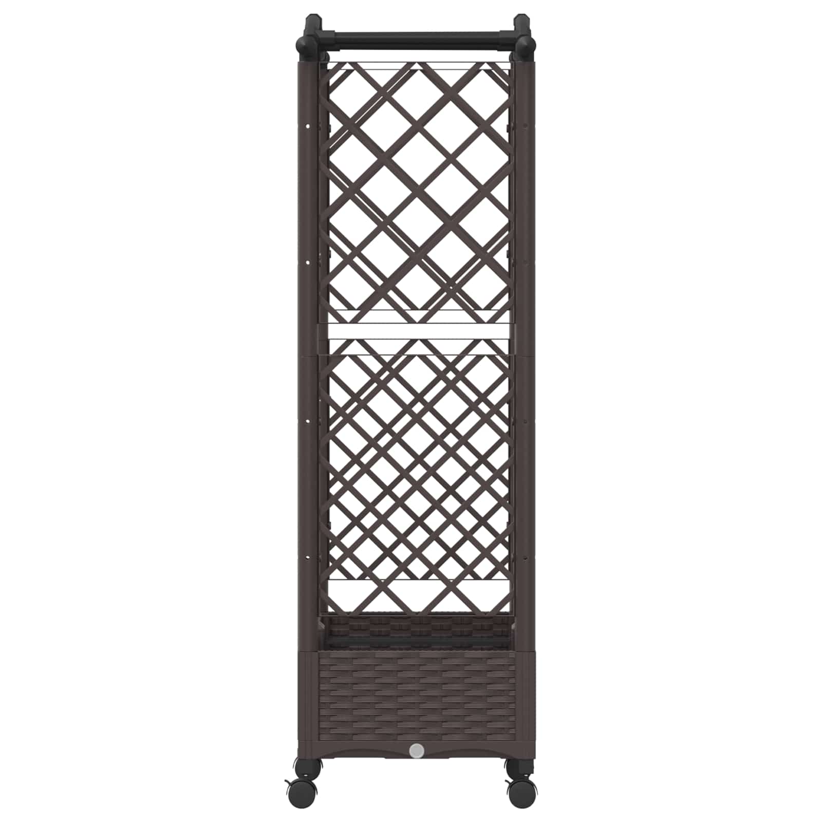 Verhoogd Bed met Trellis en Dak Bruin 124 x 40 x 129 cm PP image 5