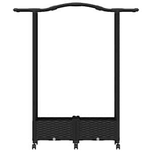 Vyvýšený záhon s treláží a střechou Černá 124 x 40 x 129 cm PP - obrázek 4