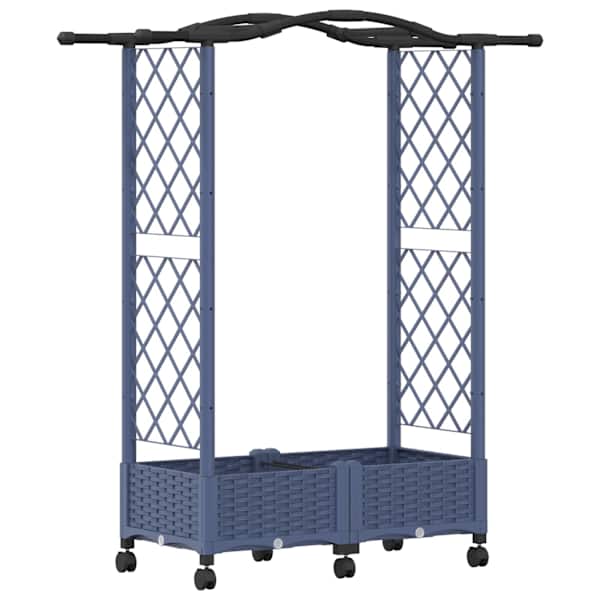 vidaXL T&otilde;stetud Padi Kase ja Katusega Hall 124 x 40 x 129 cm PP