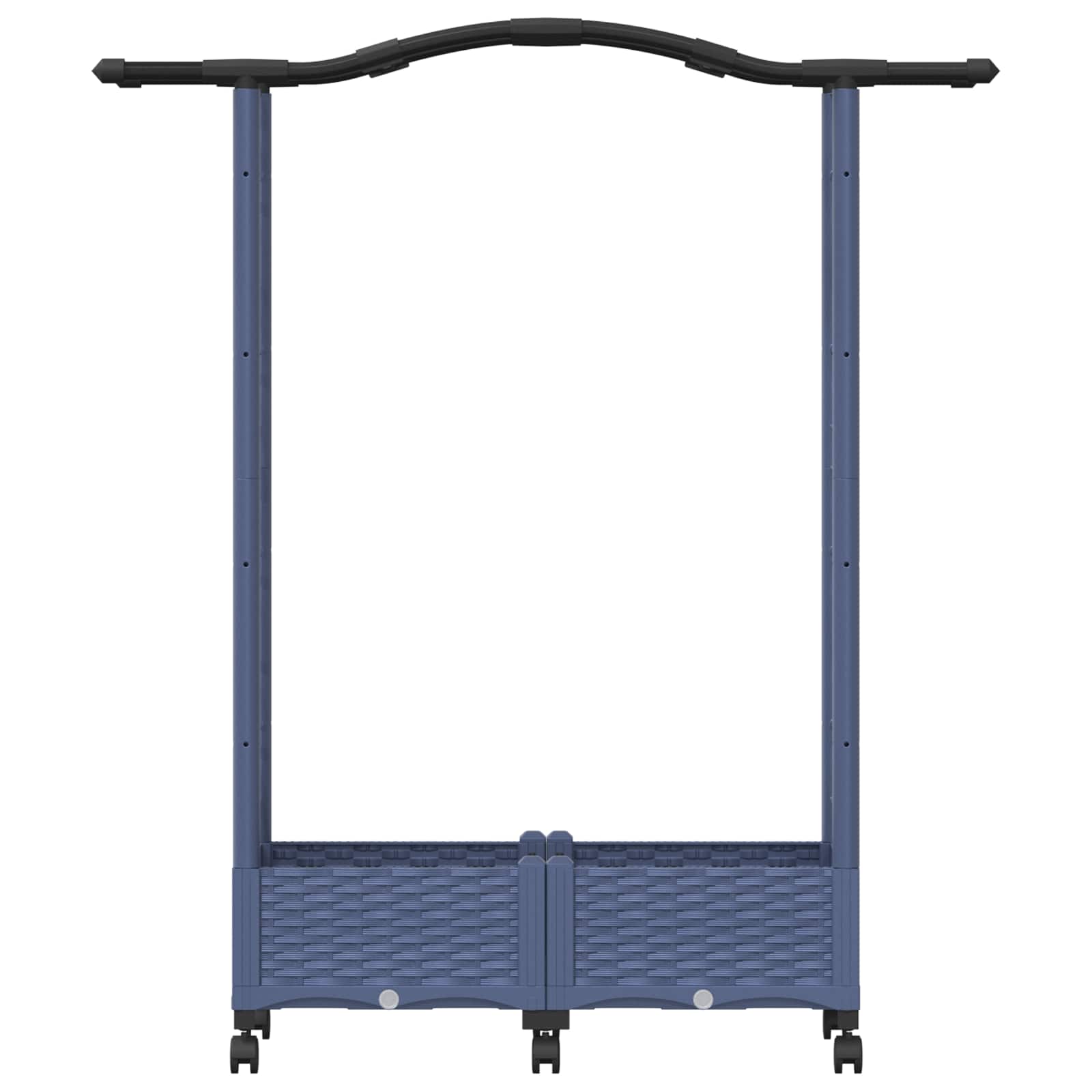 Verhoogd Bed met Trellis en Dak Grijs 124 x 40 x 129 cm PP image 4