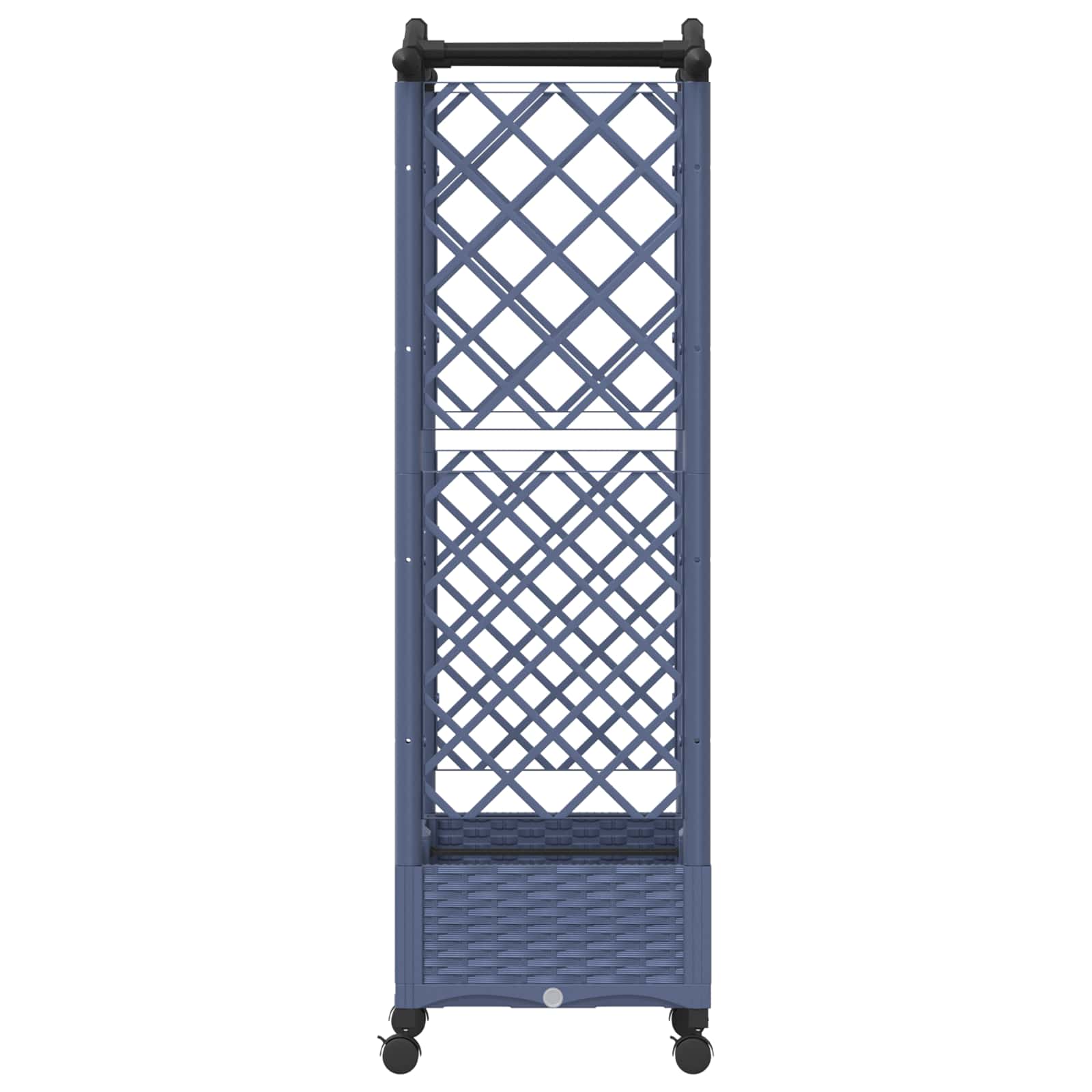 Verhoogd Bed met Trellis en Dak Grijs 124 x 40 x 129 cm PP image 5