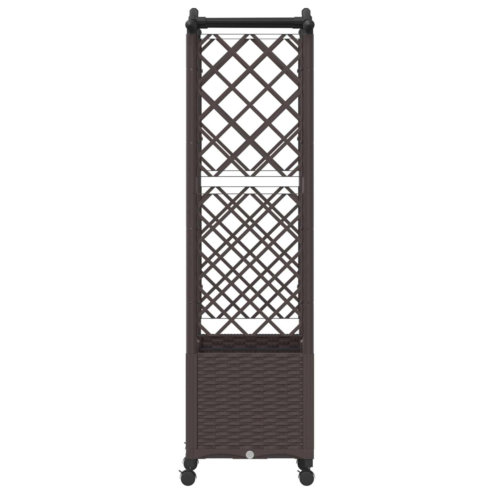 Verhoogd Bed met Trellis en Dak Bruin 125 x 40 x 144 cm PP image 5