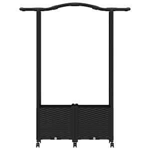 Vyvýšený záhon s treláží a střechou Černá 125 x 40 x 144 cm PP - obrázek 4