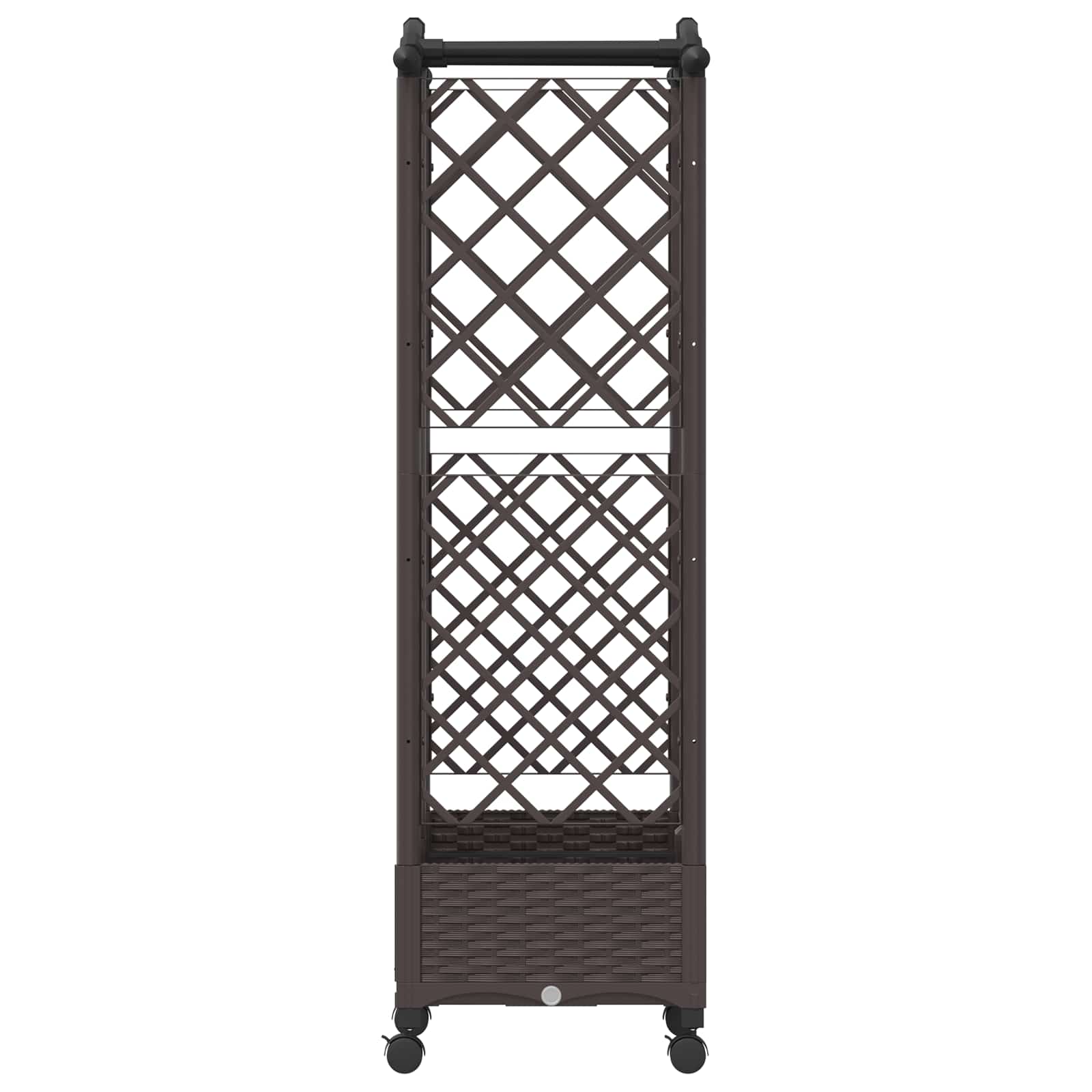 Verhoogd Bed met Trellis en Dak Bruin 124 x 40 x 129 cm PP image 4