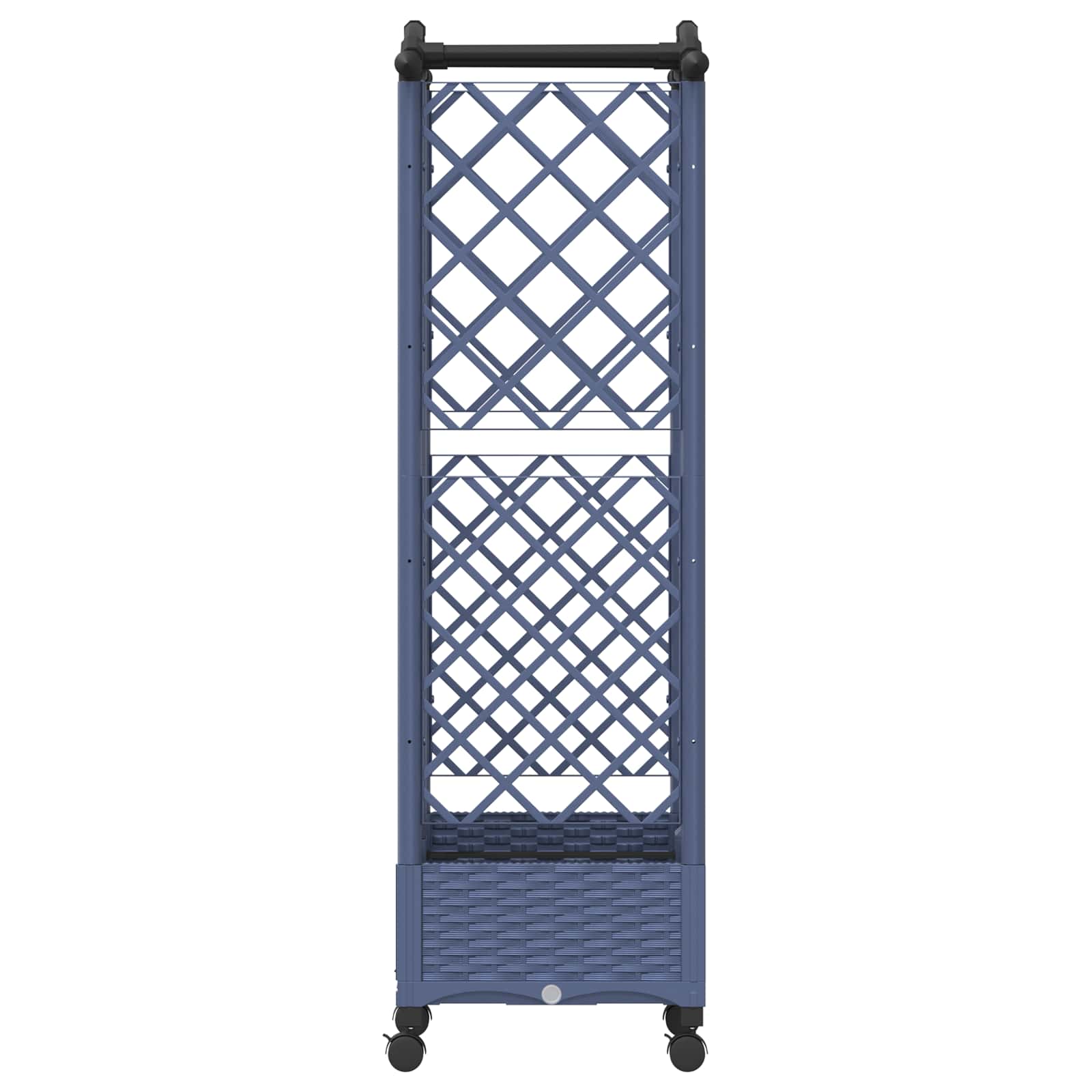 Verhoogd Bed met Trellis en Dak Grijs 124 x 40 x 129 cm PP image 4