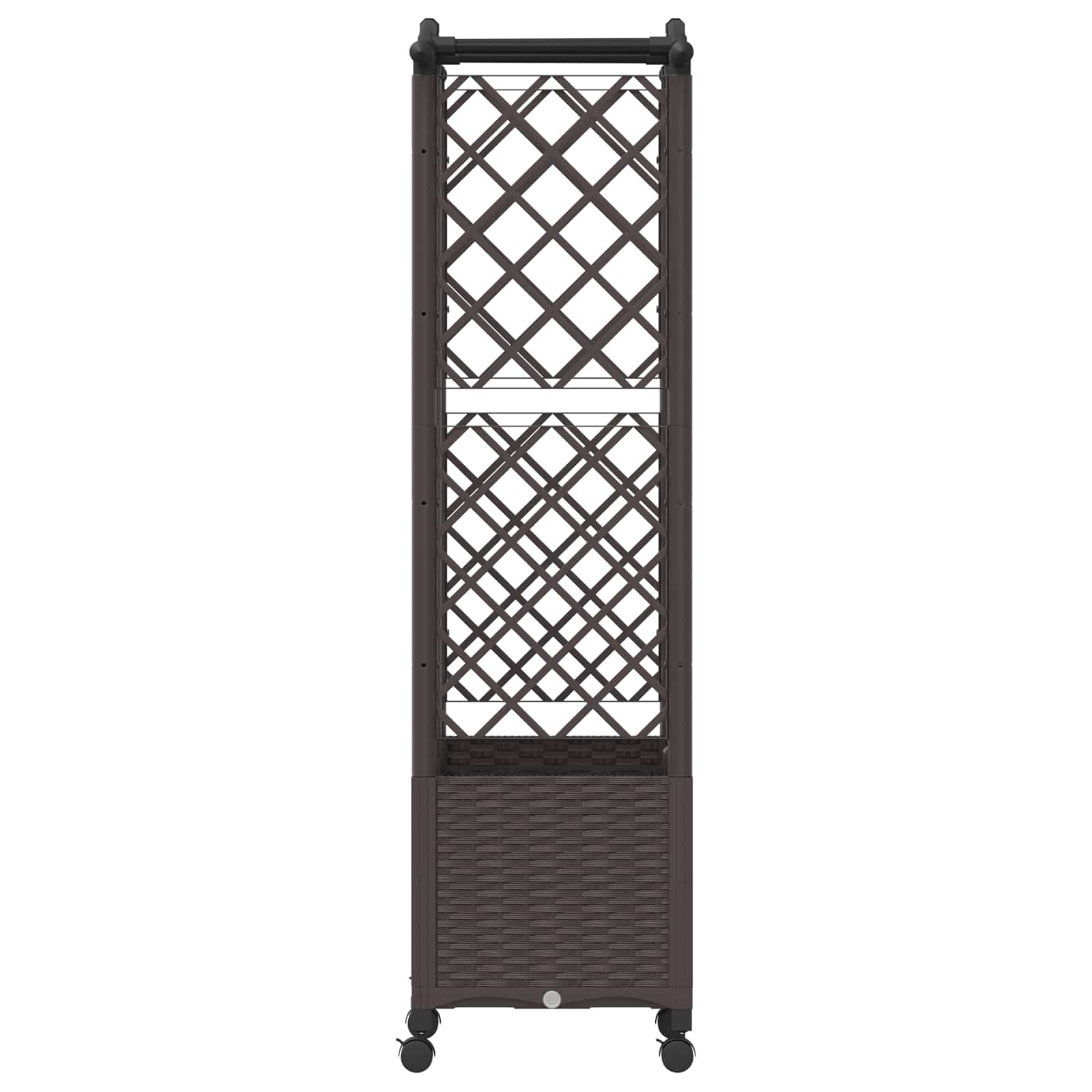Verhoogd Bed met Trellis en Dak Bruin 122 x 40 x 144 cm PP image 4