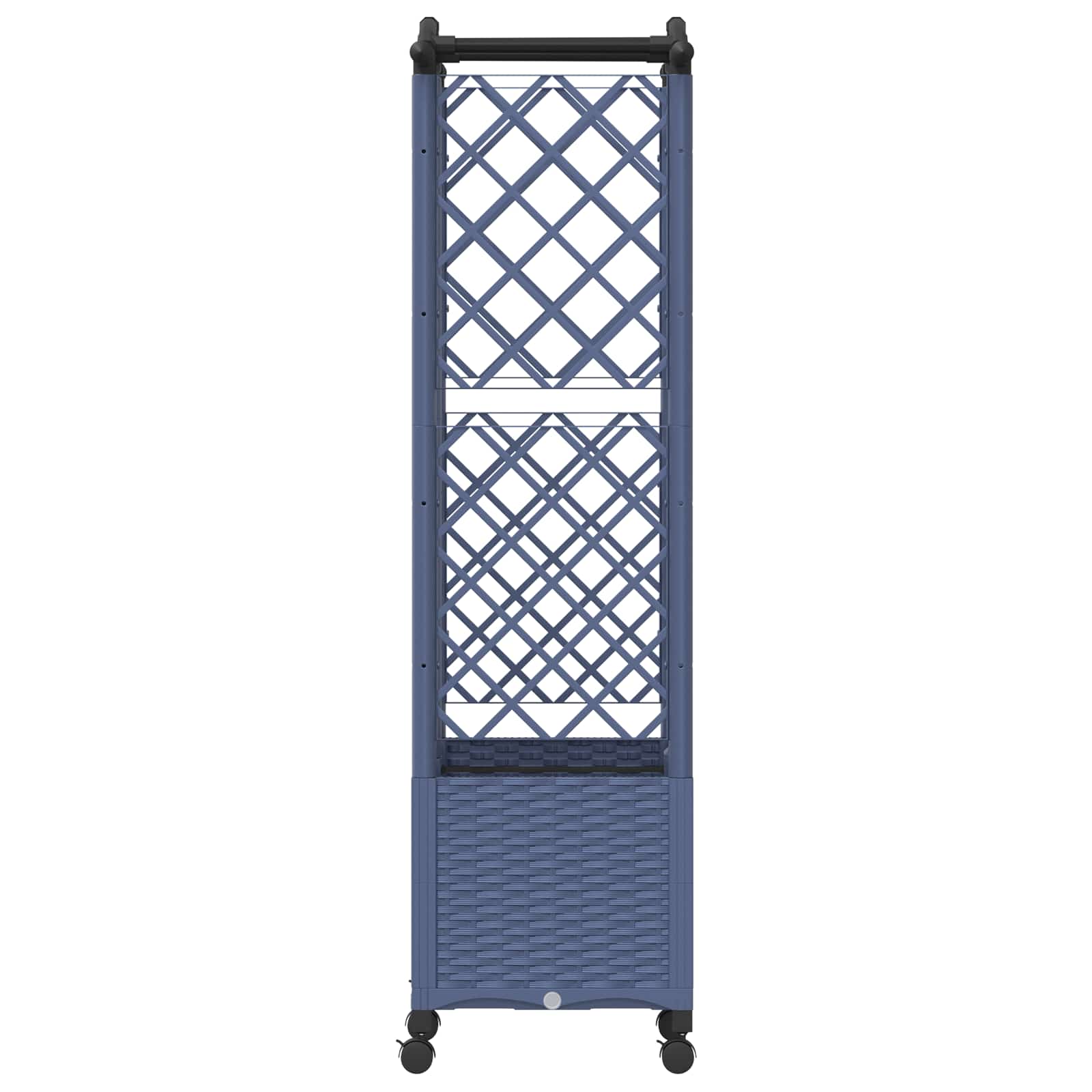Verhoogd Bed met Trellis en Dak Grijs 122 x 40 x 144 cm PP image 4