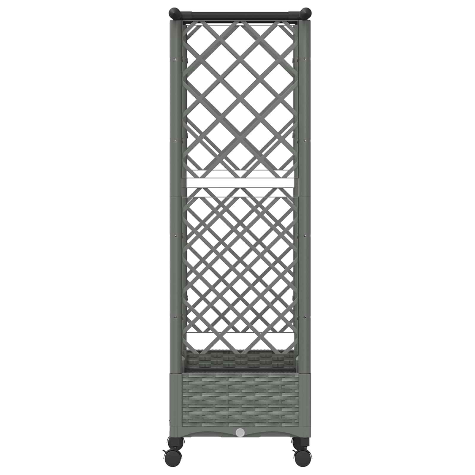 Verhoogd Bed met Trellis en Dak Lichtgrijs 122,5 x 40 x 127 cm image 5