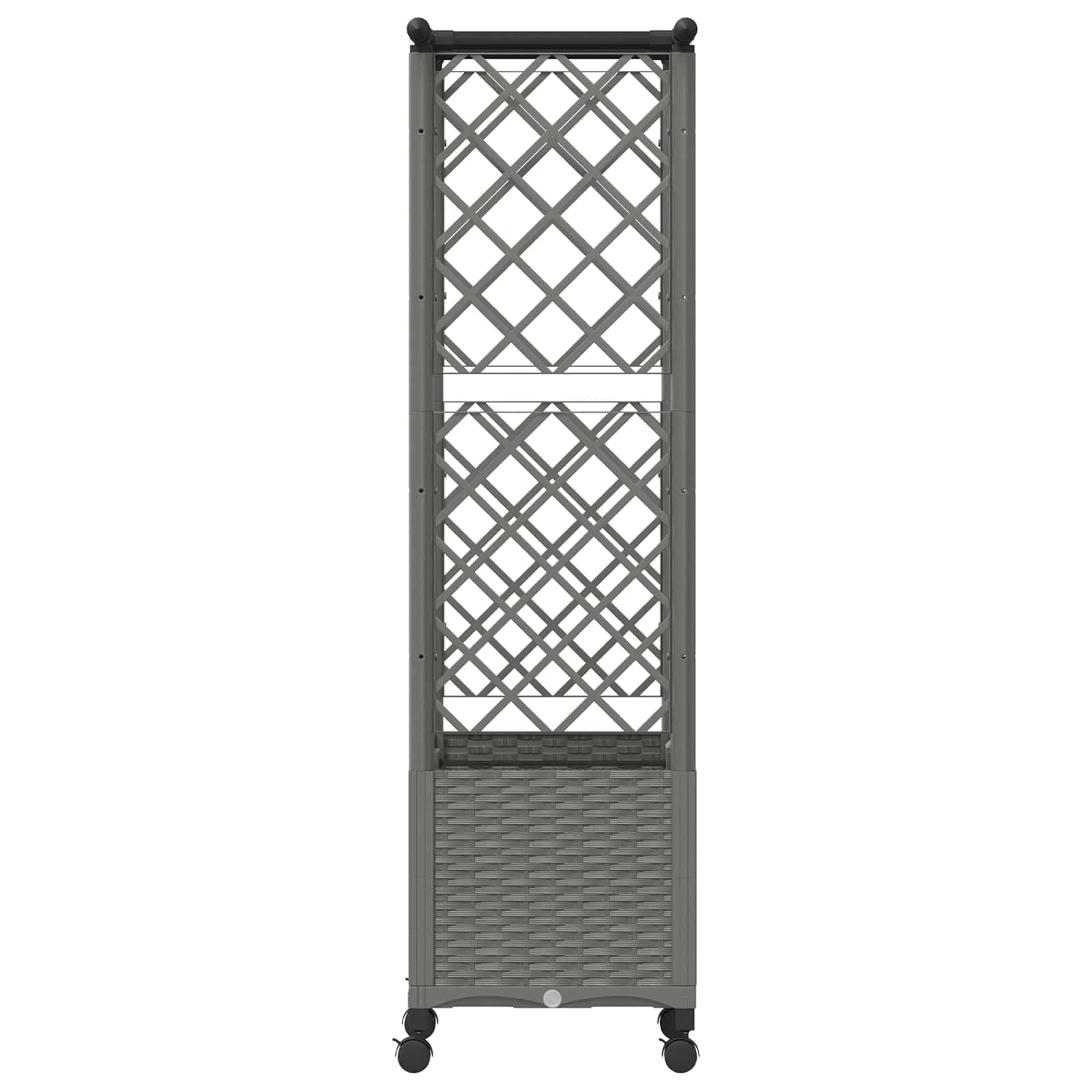 Verhoogd Bed met Trellis en Dak Lichtgrijs 124,5 x 40 x 142 cm image 5
