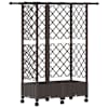 vidaXL T&otilde;stetud Padi Kase ja Katusega Pruun 124 x 40 x 127 cm PP