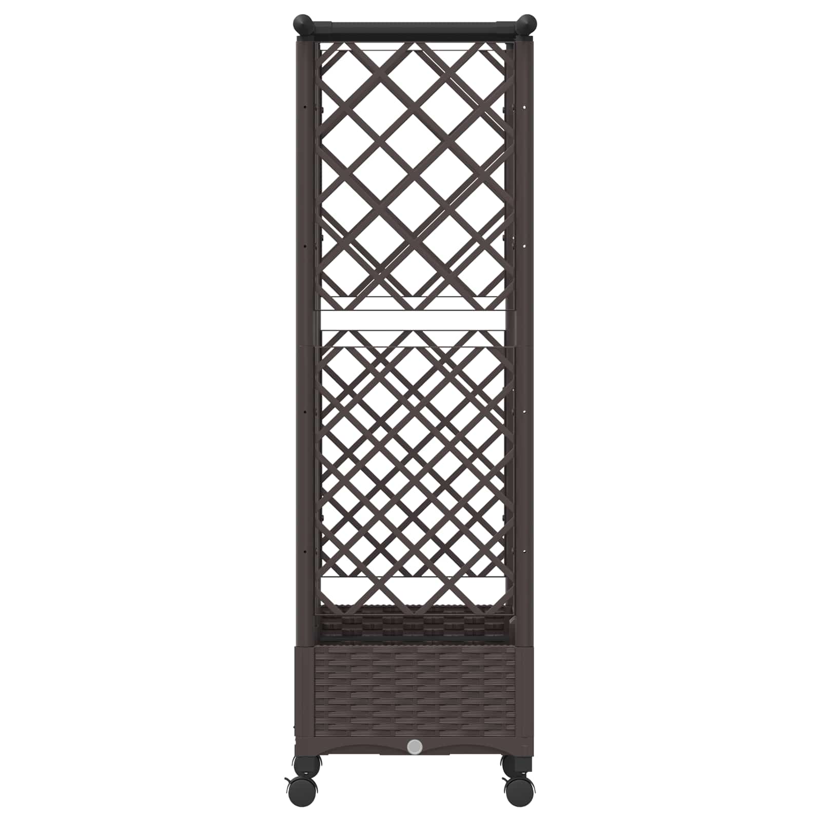 Verhoogd Bed met Trellis en Dak Bruin 124 x 40 x 127 cm PP image 4
