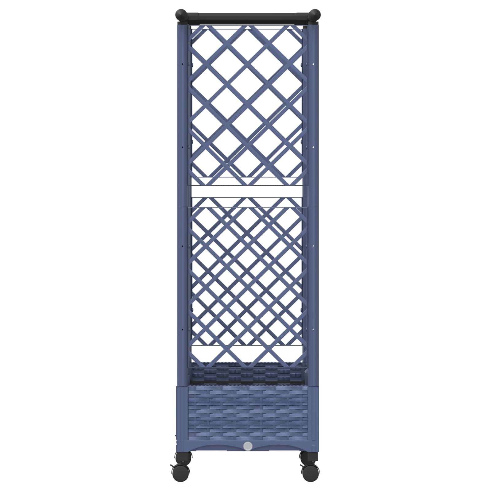 Verhoogd Bed met Trellis en Dak Grijs 124 x 40 x 127 cm PP image 4