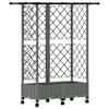 vidaXL T&otilde;stetud Padi Kase ja Katusega Helehall 124 x 40 x 127 cm PP