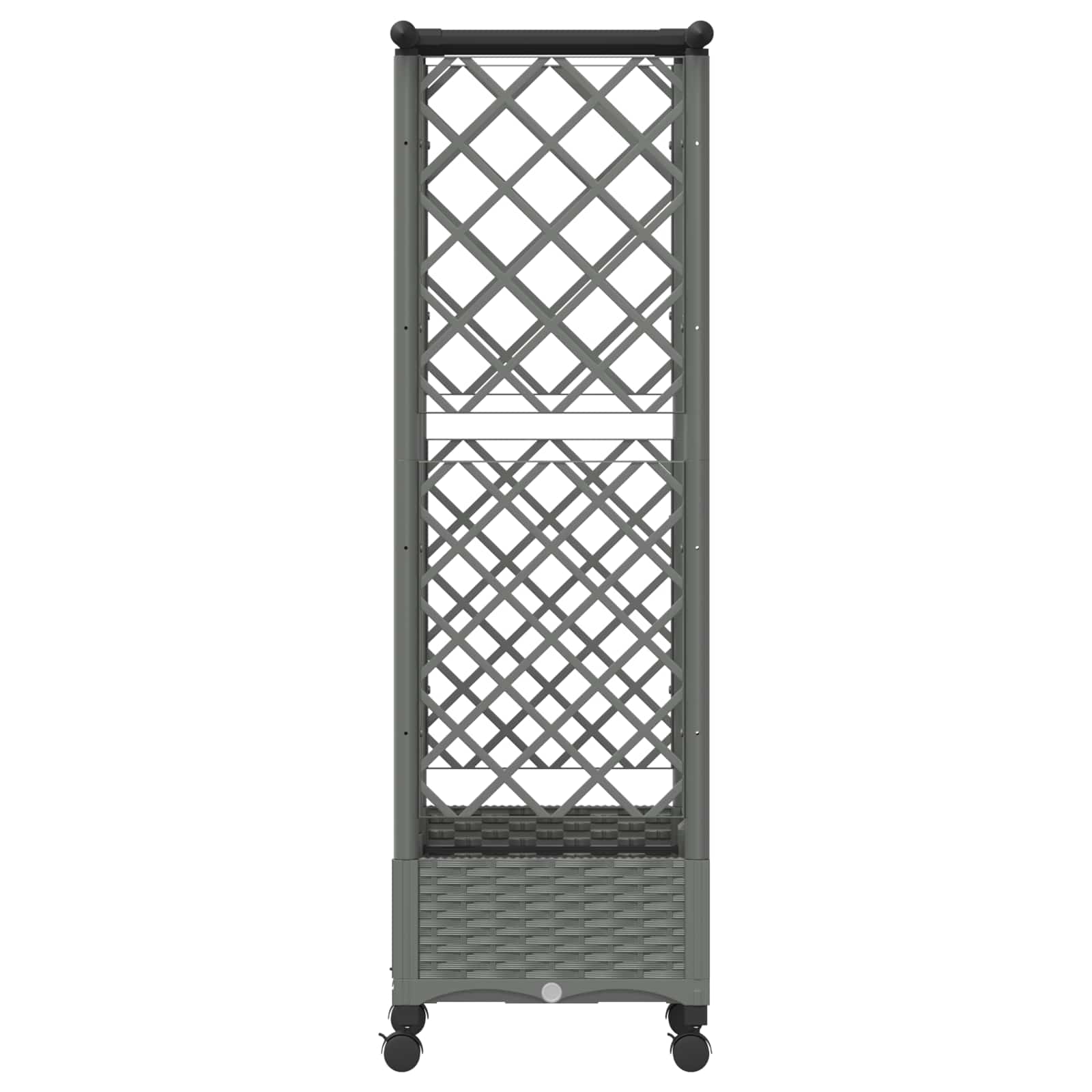 Verhoogd Bed met Trellis en Dak Lichtgrijs 124 x 40 x 127 cm PP image 4