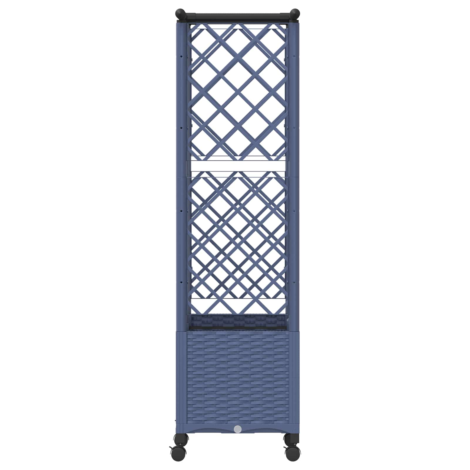 Verhoogd Bed met Trellis en Dak Grijs 124 x 40 x 142 cm PP image 4