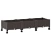 vidaXL Aiakast v&auml;hemalt ratastega Pruun 120 x 40 x 29 cm PP