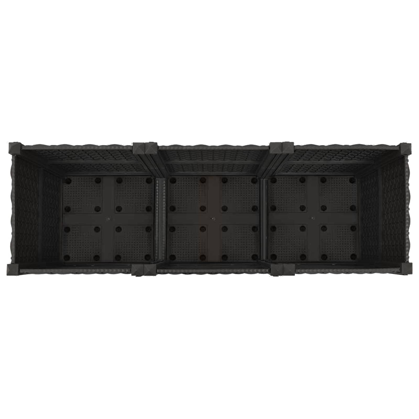 Tuinschaal met wielen Zwart 120 x 40 x 44 cm PP image 5