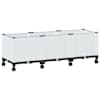 vidaXL Aiakast v&auml;hemalt ratastega Valge 120 x 40 x 44 cm PP