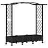 vidaXL T&otilde;stetud Padi Kase ja Katusega Must 169 x 40 x 129 cm PP