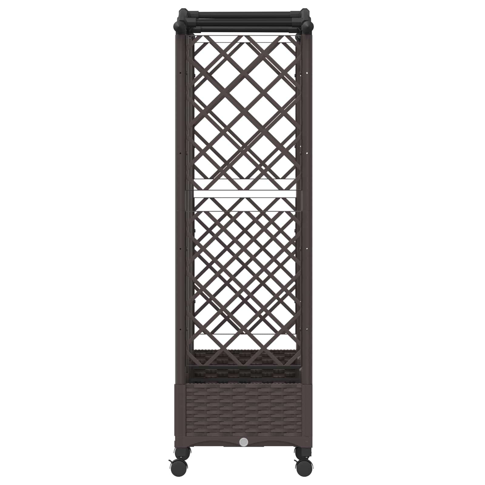 Verhoogd Bed met Trellis en Dak Bruin 163 x 40 x 129 cm PP image 4