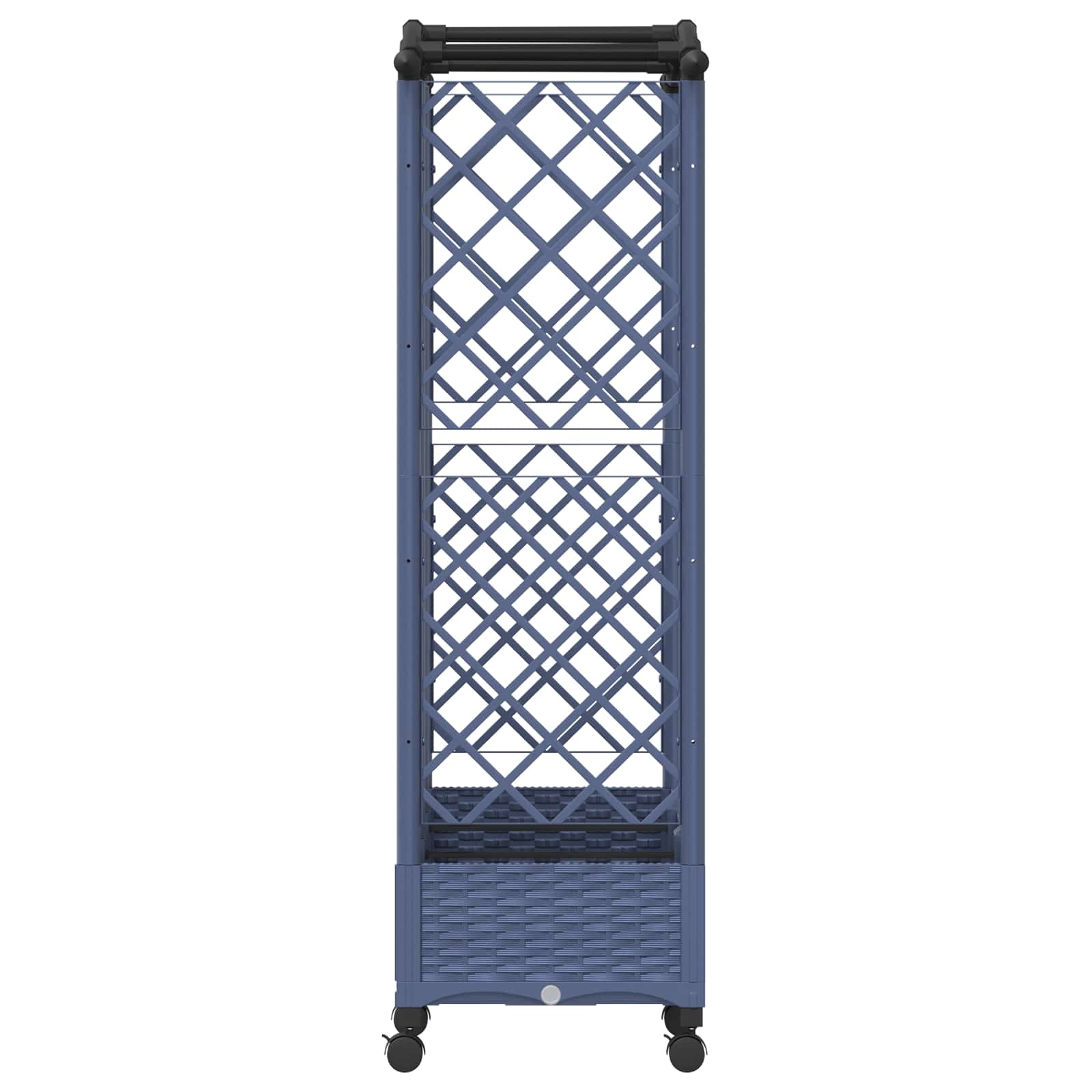 Verhoogd Bed met Trellis en Dak Grijs 163 x 40 x 129 cm PP image 4