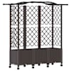 vidaXL T&otilde;stetud Padi Kase ja Katusega Pruun 163 x 40 x 144 cm PP