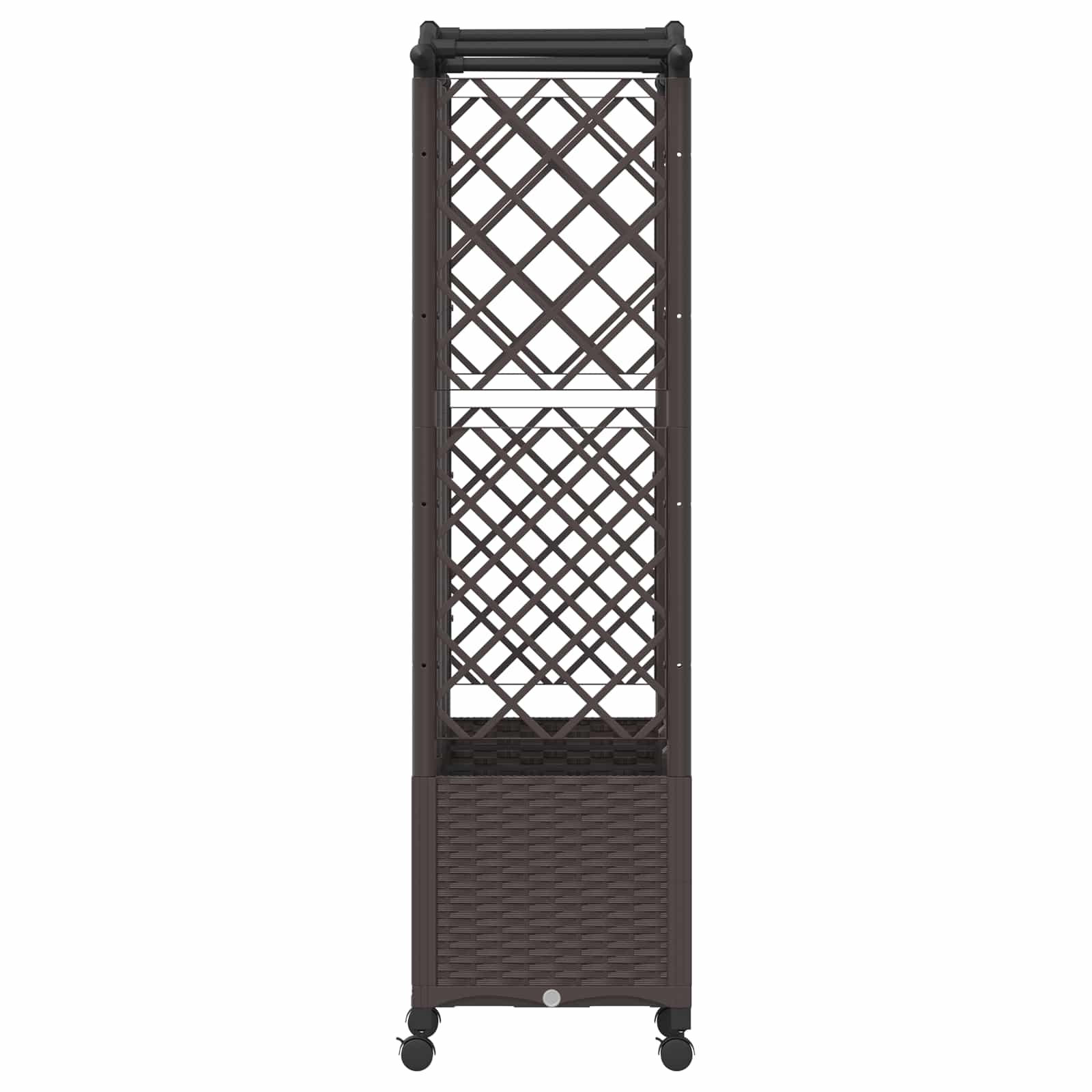 Verhoogd Bed met Trellis en Dak Bruin 163 x 40 x 144 cm PP image 4