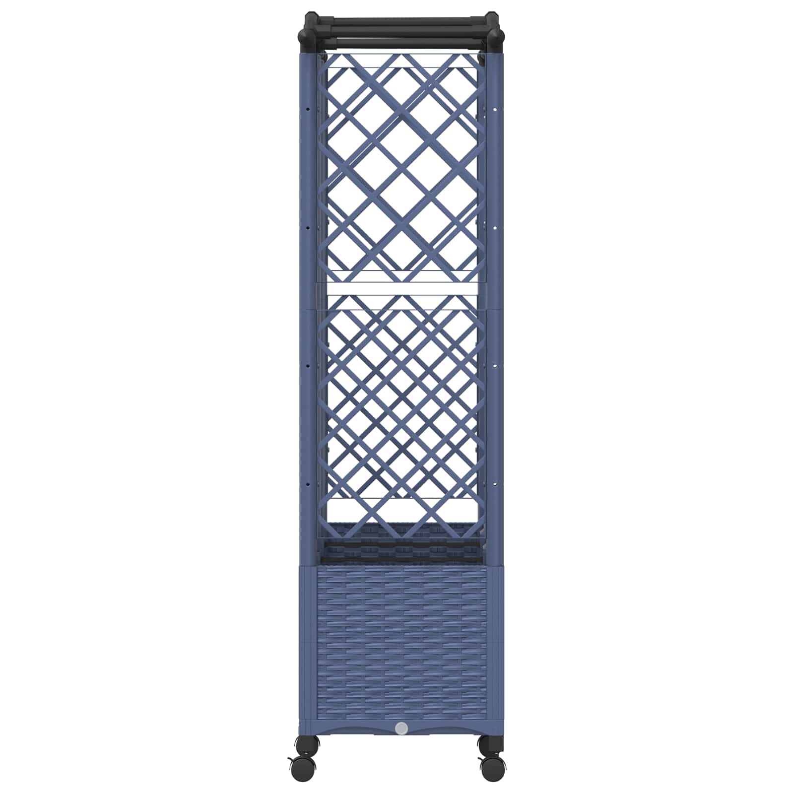 Verhoogd Bed met Trellis en Dak Grijs 163 x 40 x 144 cm PP image 4
