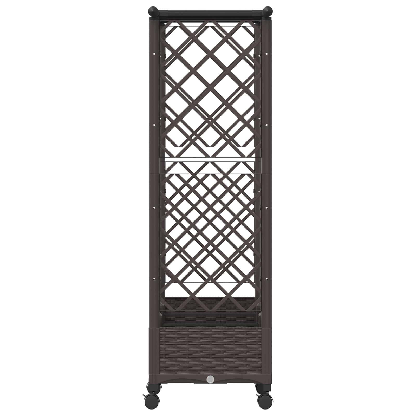 Verhoogd Bed met Trellis en Dak Bruin 164 x 40 x 127 cm PP image 5