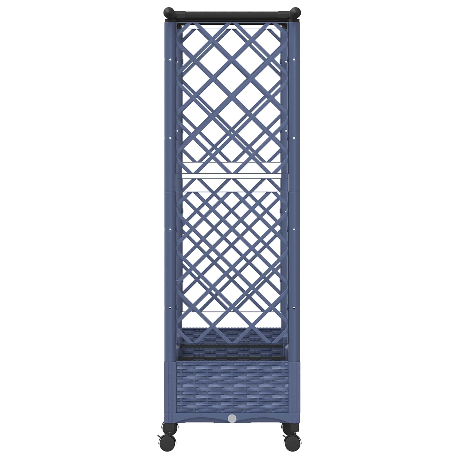 Verhoogd Bed met Trellis en Dak Grijs 164 x 40 x 127 cm PP image 5