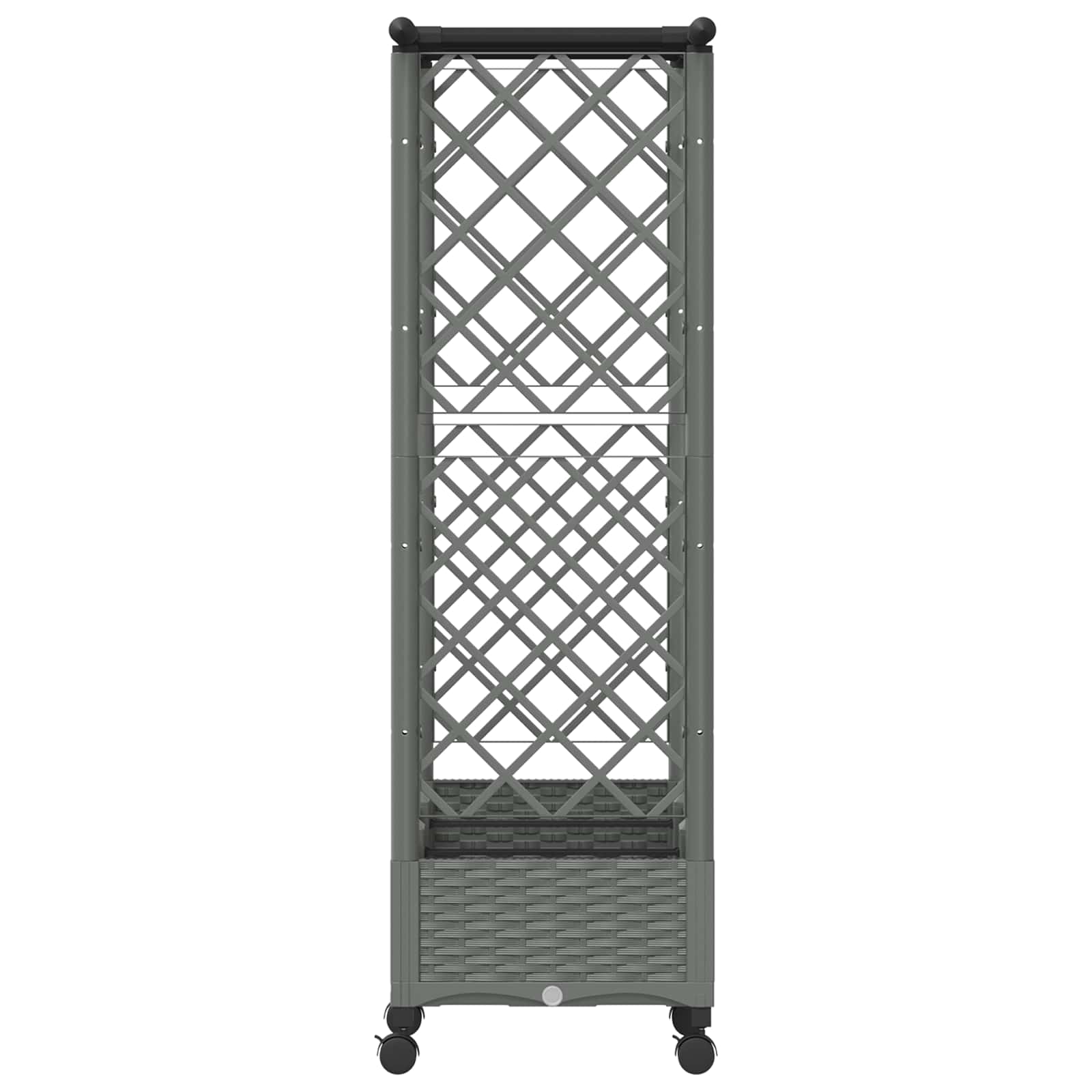Verhoogd Bed met Trellis en Dak Lichtgrijs 164 x 40 x 127 cm PP image 5