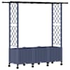 vidaXL T&otilde;stetud Padi Kase ja Katusega Hall 162,5 x 40 x 142 cm PP