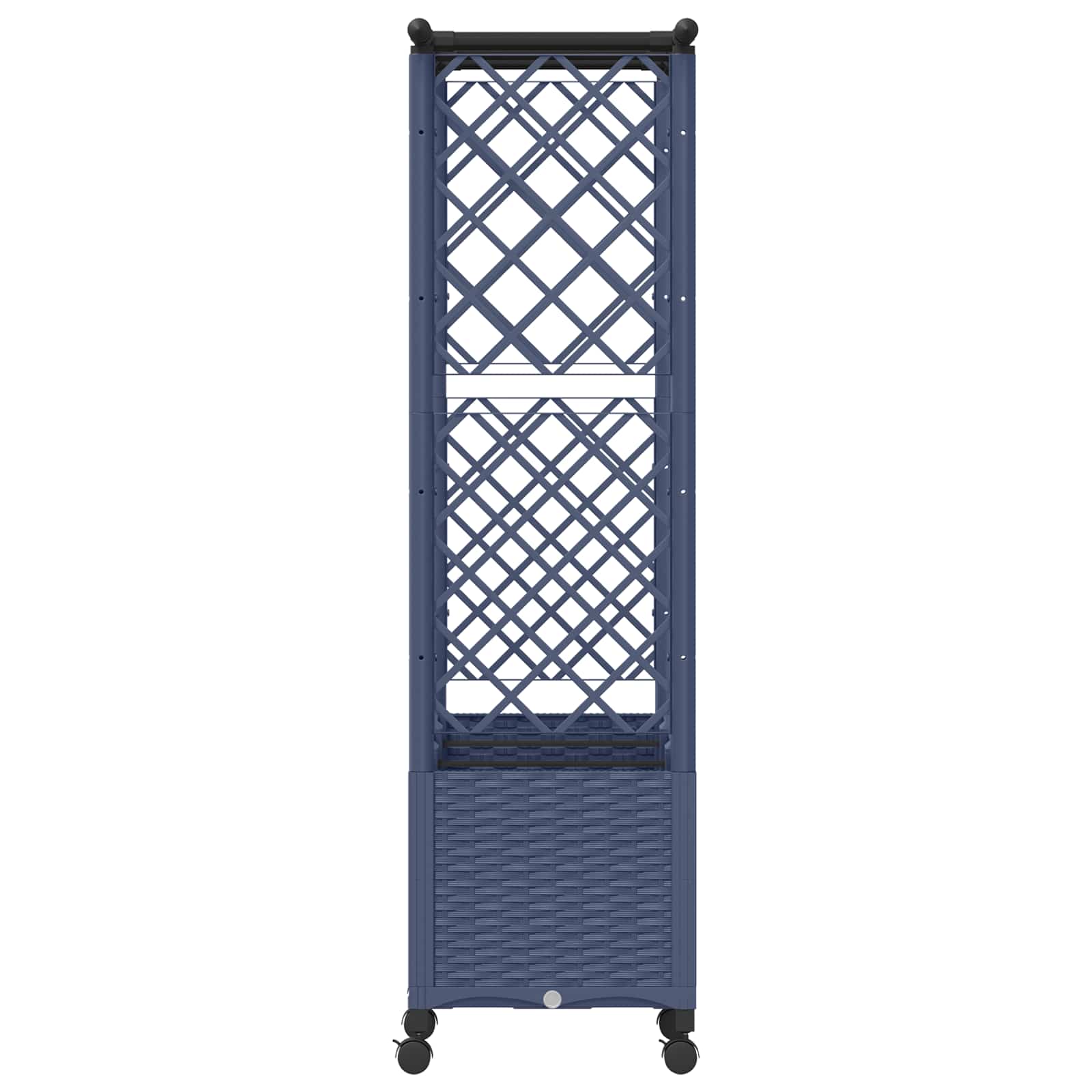 Verhoogd Bed met Trellis en Dak Grijs 162,5 x 40 x 142 cm PP image 5