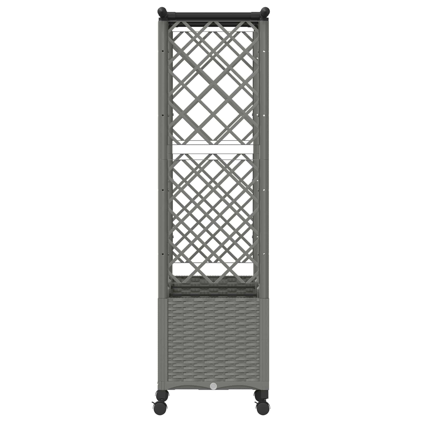 Verhoogd Bed met Trellis en Dak Lichtgrijs 162,5 x 40 x 142 cm image 5