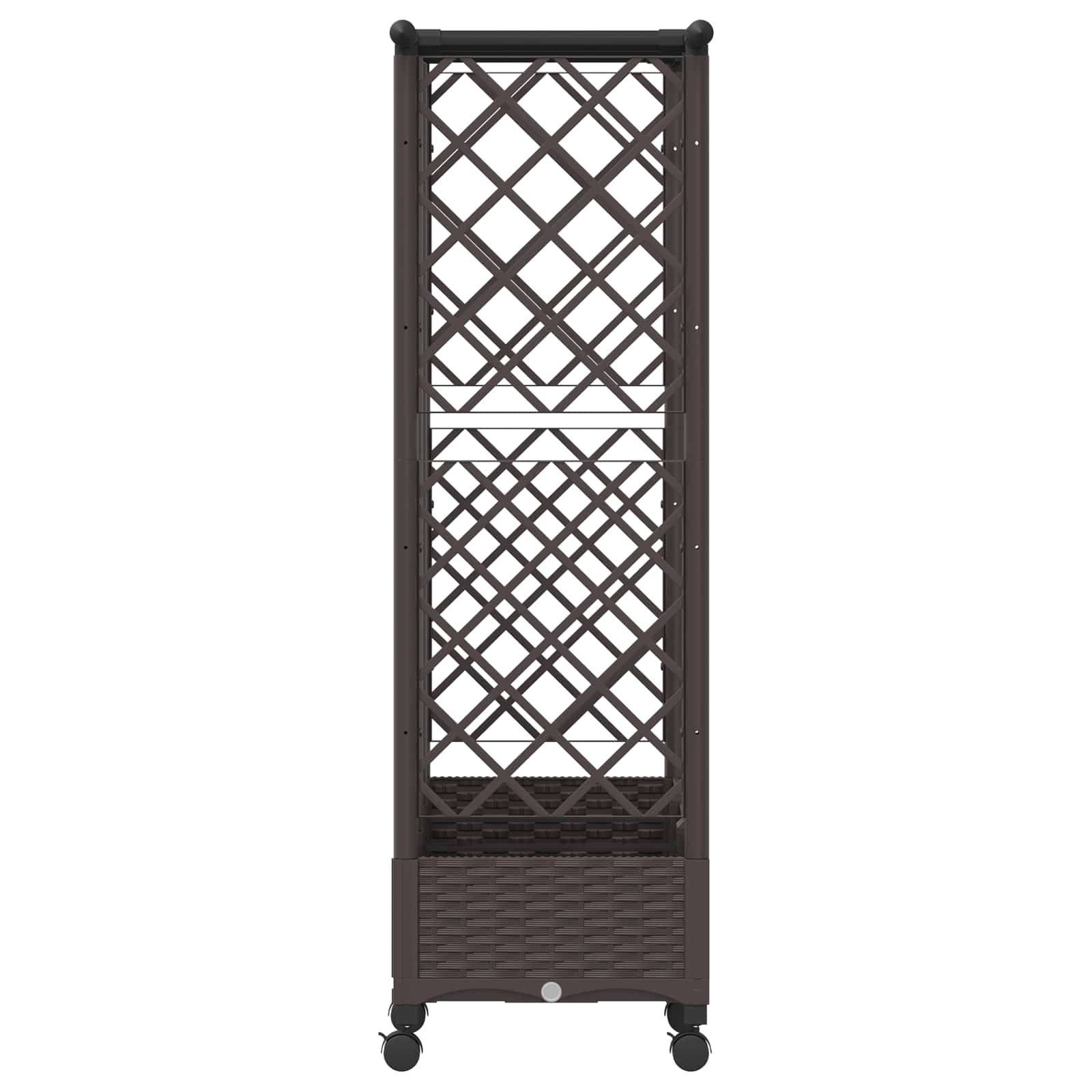 Verhoogd Bed met Trellis en Dak Bruin 164 x 40 x 127 cm PP image 4