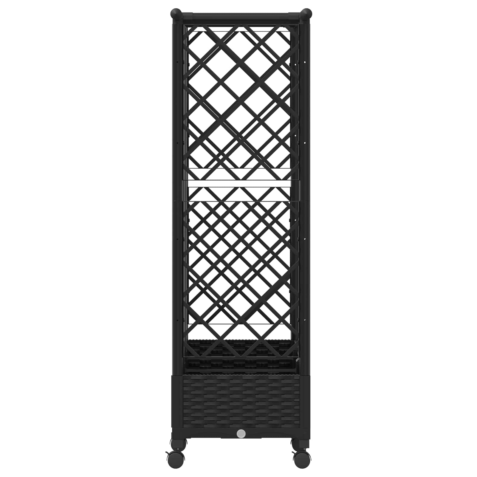Verhoogd Bed met Trellis en Dak Zwart 164 x 40 x 127 cm PP image 4