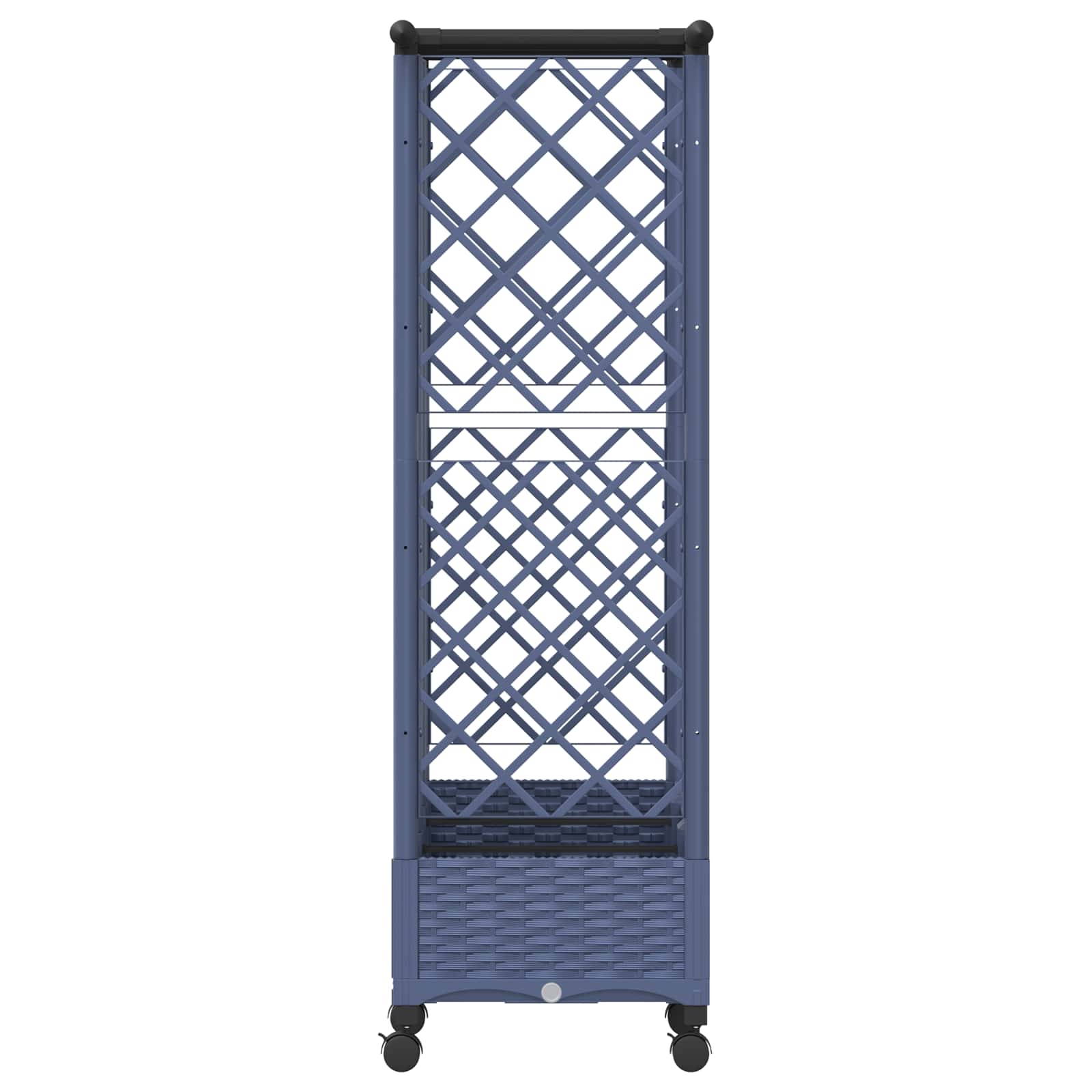 Verhoogd Bed met Trellis en Dak Grijs 164 x 40 x 127 cm PP image 4