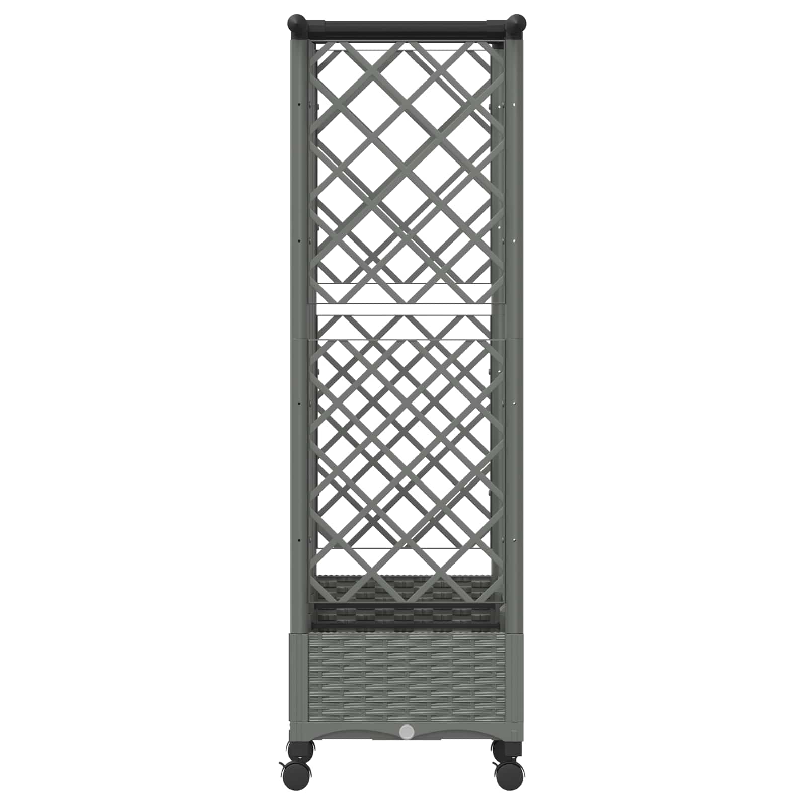 Verhoogd Bed met Trellis en Dak Lichtgrijs 164 x 40 x 127 cm PP image 4
