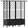 vidaXL T&otilde;stetud Padi Kase ja Katusega Must 163,5 x 40 x 142 cm PP