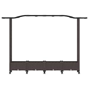 Vyvýšený záhon s treláží a střechou Hnědá 207 x 40 x 129 cm PP - obrázek 4