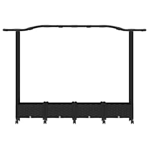 Vyvýšený záhon s treláží a střechou Černá 207 x 40 x 129 cm PP - obrázek 4